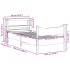 Estructura cama con cabecero madera pino marrón cera 90x200