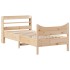 Estructura de cama con cabecero madera maciza pino 75x190