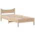 Estructura de cama con cabecero madera maciza pino 75x190