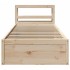 Estructura de cama con cabecero madera maciza pino 90x190