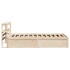 Estructura de cama con cabecero madera maciza pino 90x190