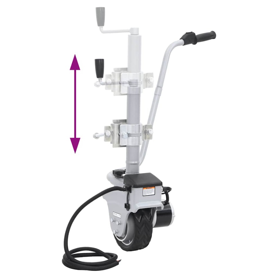 Rueda jockey de remolque motorizada aluminio 12 V 350