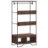 Armario de madera de ingeniería marrón roble 90x50x180