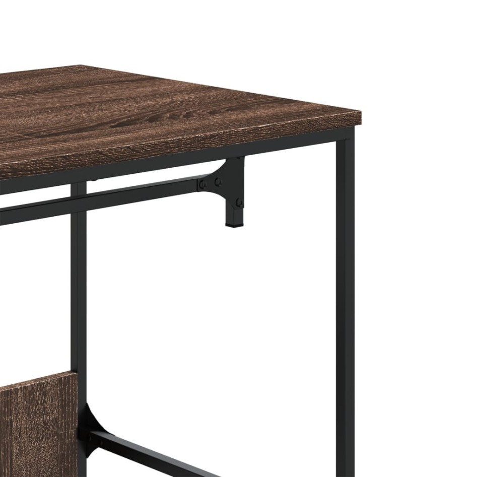 Armario de madera de ingeniería marrón roble 90x50x180