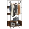 Armario de madera de ingeniería roble ahumado 90x50x180 cm