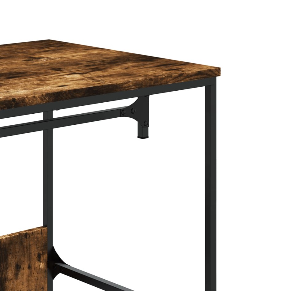 Armario de madera de ingeniería roble ahumado 90x50x180