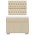 Cama box spring con colchón tela color crema 80x200