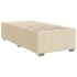Cama box spring con colchón tela color crema 80x200
