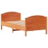 Estructura de cama sin colchón madera maciza marrón 75x190