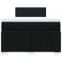Cama box spring con colchón tela negro 120x190
