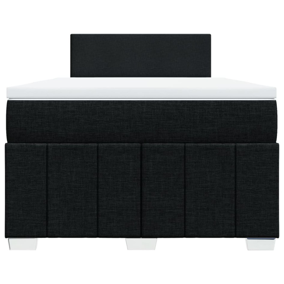 Cama box spring con colchón tela negro 120x190