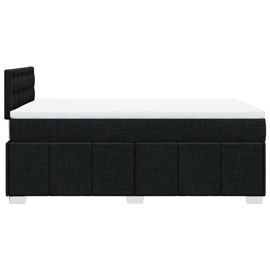Cama box spring con colchón tela negro 120x190