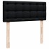 Cama box spring con colchón tela negro 120x190
