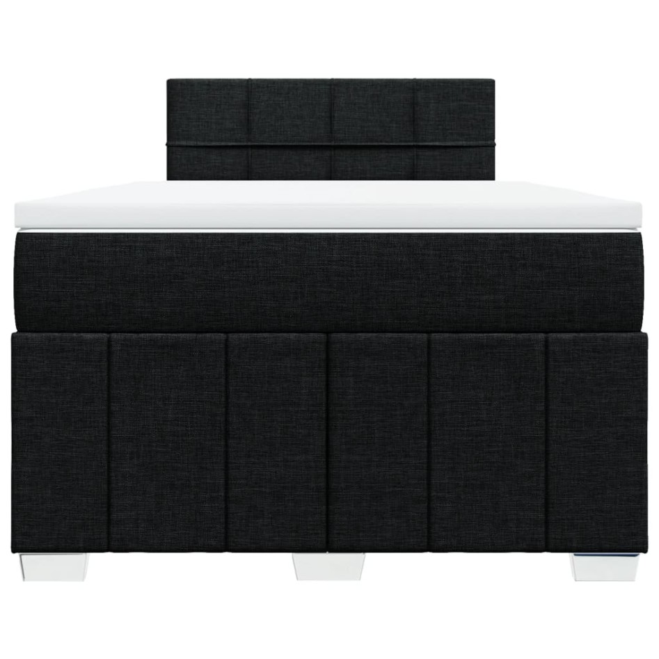 Cama box spring con colchón tela negro 120x190