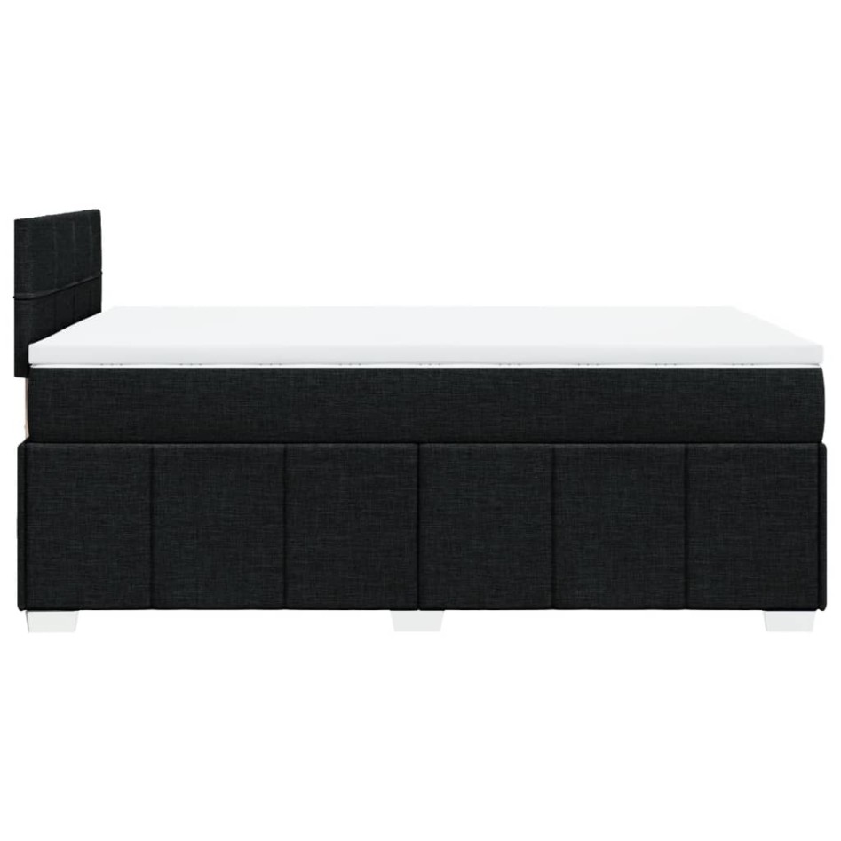 Cama box spring con colchón tela negro 120x190