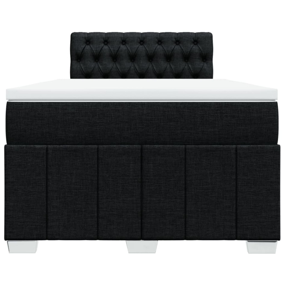 Cama box spring con colchón tela negro 120x190