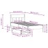 Estructura de cama sin colchón madera maciza marrón 90x190