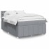 Cama box spring con colchón tela gris claro 140x200