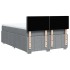 Cama box spring con colchón tela gris claro 140x200