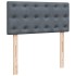Cama box spring con colchón terciopelo gris oscuro 90x190
