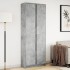 Aparador con LED madera ingeniería gris hormigón 74x32,5x200