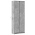Aparador con LED madera ingeniería gris hormigón 74x32,5x200