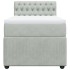 Cama box spring con colchón terciopelo gris claro 90x190
