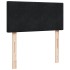 Cama box spring con colchón terciopelo negro 90x200