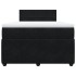 Cama box spring con colchón terciopelo negro 120x190