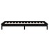Estructura de cama con LED madera maciza negra 90x200