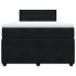 Cama box spring con colchón terciopelo negro 120x200