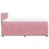 Cama box spring con colchón terciopelo rosa 140x190