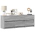 Mueble de TV madera ingeniería gris Sonoma 140x34x50