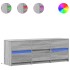 Mueble de TV madera ingeniería gris Sonoma 140x34x50