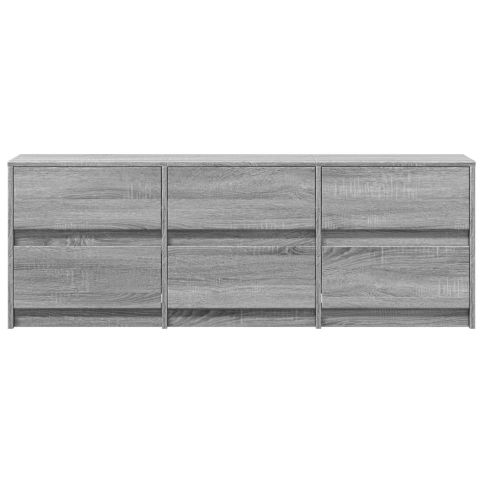 Mueble de TV madera ingeniería gris Sonoma 140x34x50