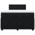 Cama box spring con colchón terciopelo negro 120x200