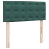 Cama box spring con colchón terciopelo verde oscuro 120x200
