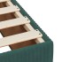 Cama box spring con colchón terciopelo verde oscuro 120x200