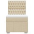 Cama box spring con colchón tela color crema 80x200