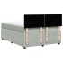 Cama box spring con colchón terciopelo gris claro 140x200