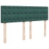 Cama box spring con colchón terciopelo verde oscuro 140x200