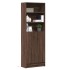 Aparador con LED madera ingeniería marrón roble 69x32,5x200