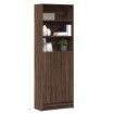 Aparador con LED madera ingeniería marrón roble 69x32,5x200 cm