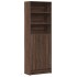 Aparador con LED madera ingeniería marrón roble 69x32,5x200