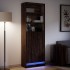 Aparador con LED madera ingeniería marrón roble 69x32,5x200
