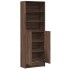 Aparador con LED madera ingeniería marrón roble 69x32,5x200