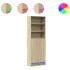 Aparador con LED madera ingeniería roble Sonoma 69x32,5x200