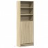 Aparador con LED madera ingeniería roble Sonoma 69x32,5x200