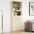 Aparador con LED madera ingeniería roble Sonoma 69x32,5x200