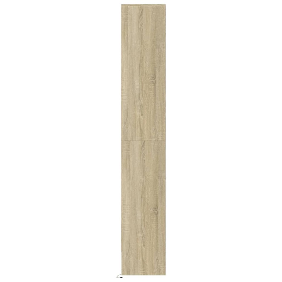 Aparador con LED madera ingeniería roble Sonoma 69x32,5x200